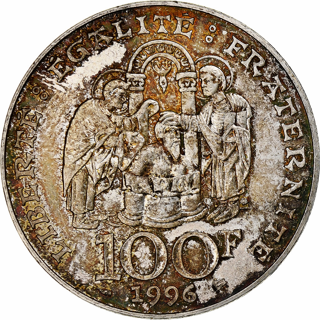 Frankreich, 100 Francs, Clovis, 1996, Silber, VZ, Gadoury:953, KM:1180