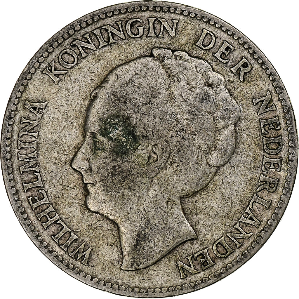 Holandia, Wilhelmina I, Gulden, 1923, Srebro, VF(30-35), KM:161.1