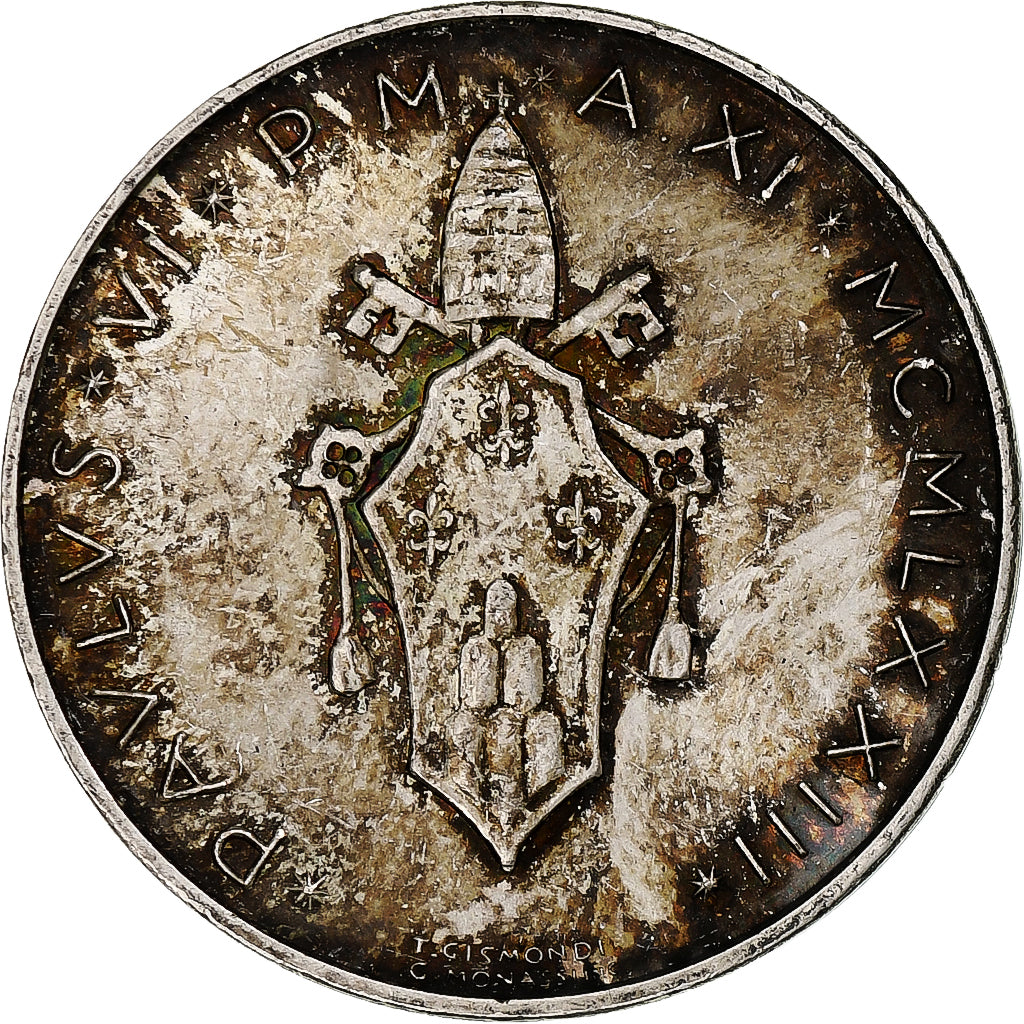 VATICAN CITY, Paul VI, 500 Lire, 1973, Silver, MS(63), KM:123