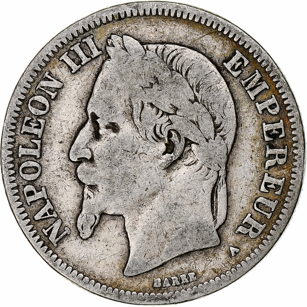 Frankrijk, Napoleon III, 2 Francs, 1869, Paris, Zilver, FR, Gadoury:527