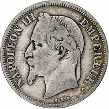 Frankrijk, Napoleon III, 2 Francs, 1869, Paris, Zilver, FR, Gadoury:527