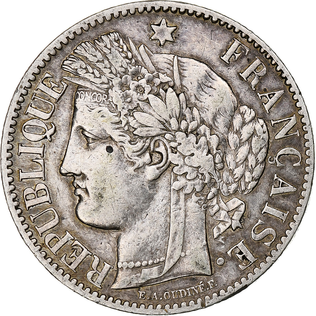 France, 2 Francs, Cérès, 1887, Paris, Argent, TTB, Gadoury:530a, KM:817.1