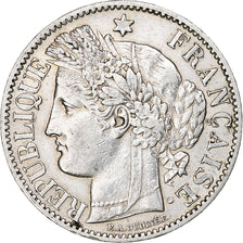 France, 2 Francs, Cérès, 1887, Paris, Silver, EF(40-45), Gadoury:530a