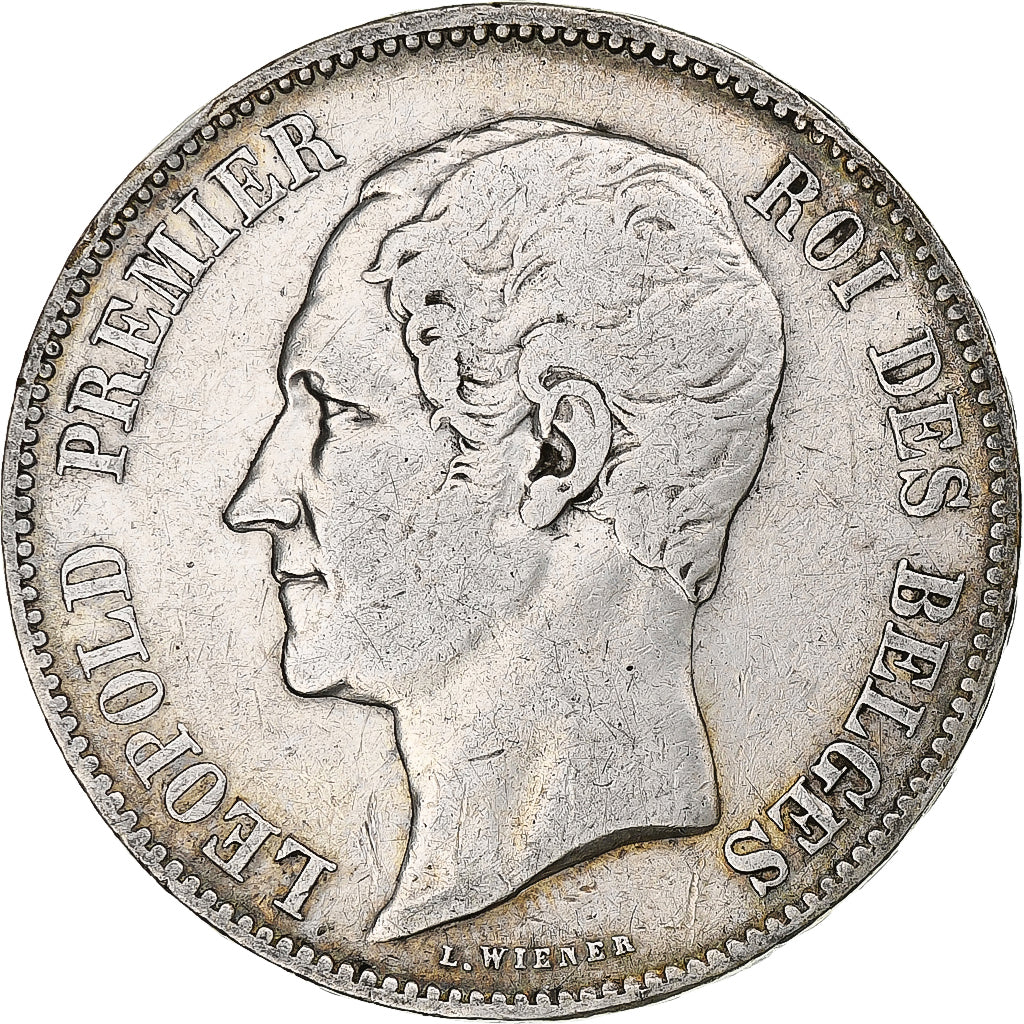 België, Leopold I, 5 Francs, 5 Frank, 1849, Brussels, Zilver, FR+, KM:17