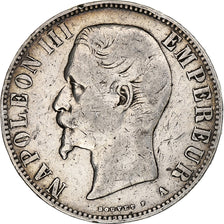 Francja, Napoleon III, 5 Francs, 1855, Paris, Srebro, VF(20-25), Gadoury:734