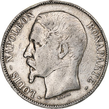 Francia, Louis-Napoléon Bonaparte, 5 Francs, 1852, Paris, Plata, BC