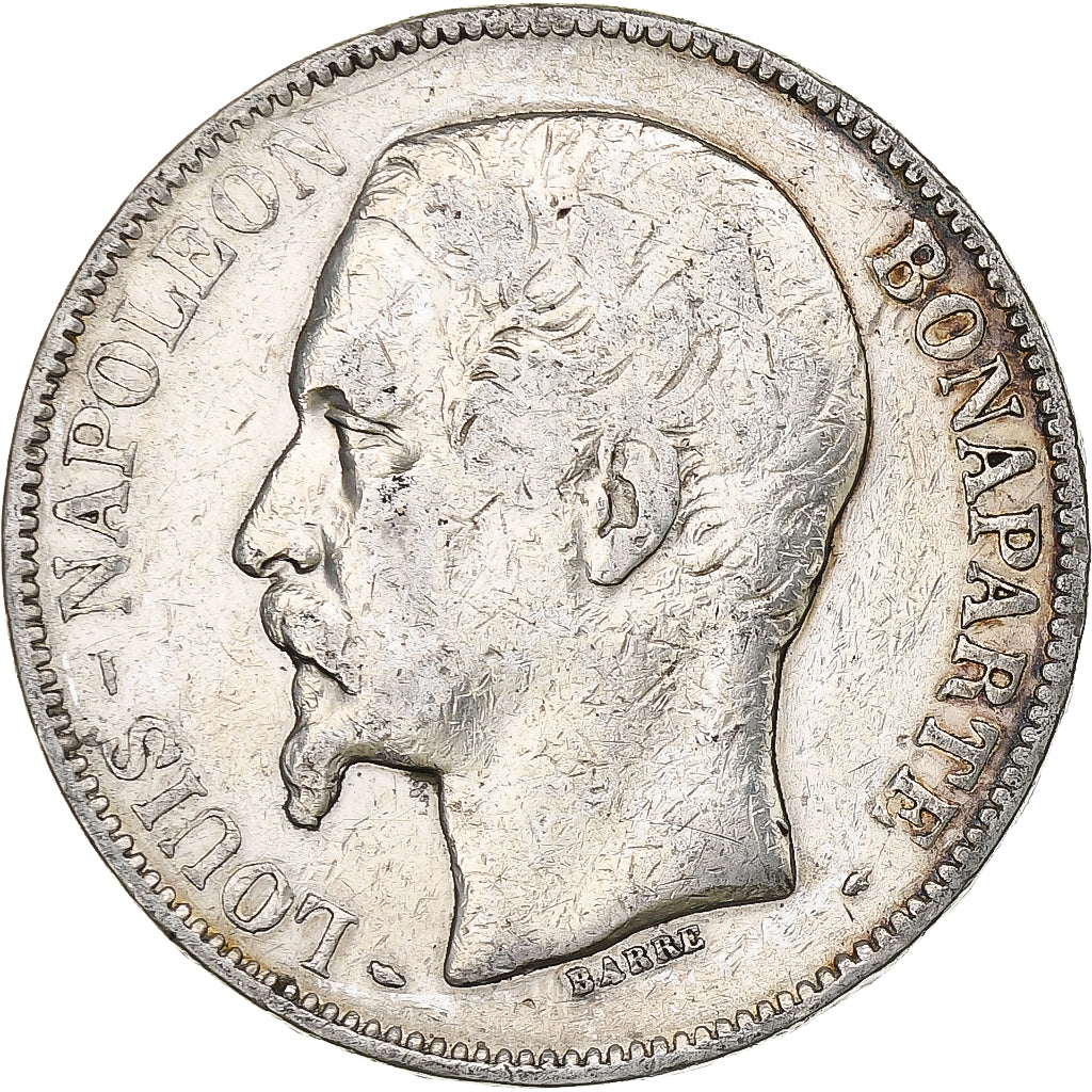 Francia, Louis-Napoléon Bonaparte, 5 Francs, 1852, Paris, Argento, B+