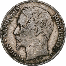 França, Louis-Napoléon Bonaparte, 5 Francs, 1852, Paris, Prata, F(12-15)