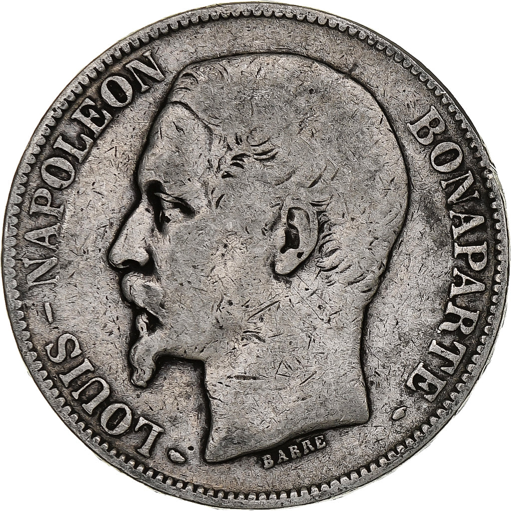 Frankrijk, Louis-Napoléon Bonaparte, 5 Francs, 1852, Paris, Zilver, ZG+