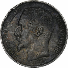 France, Louis-Napoléon Bonaparte, 5 Francs, 1852, Paris, Argent, B+