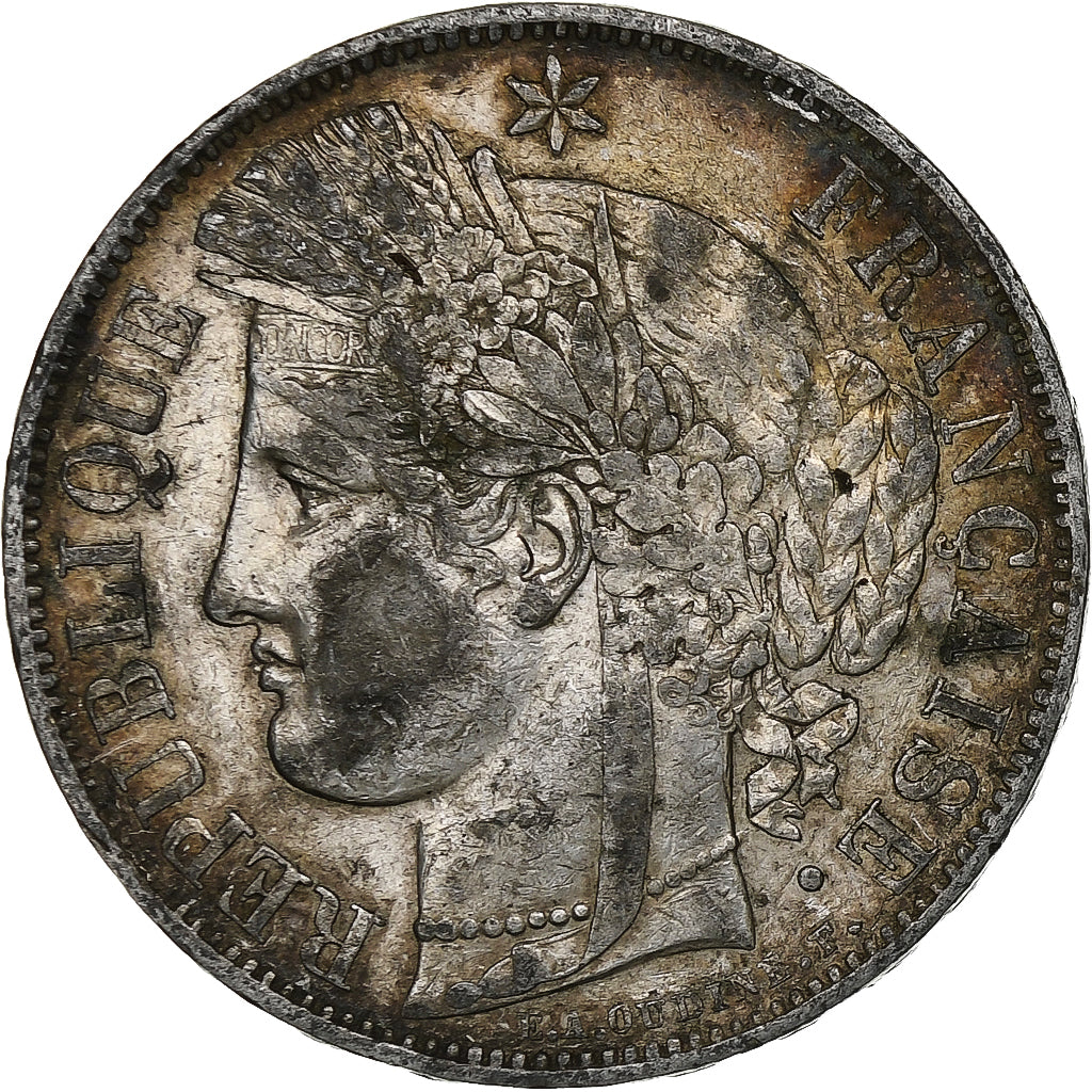 Francia, 5 Francs, Cérès, 1849, Paris, Plata, BC+, Gadoury:719, KM:761.1