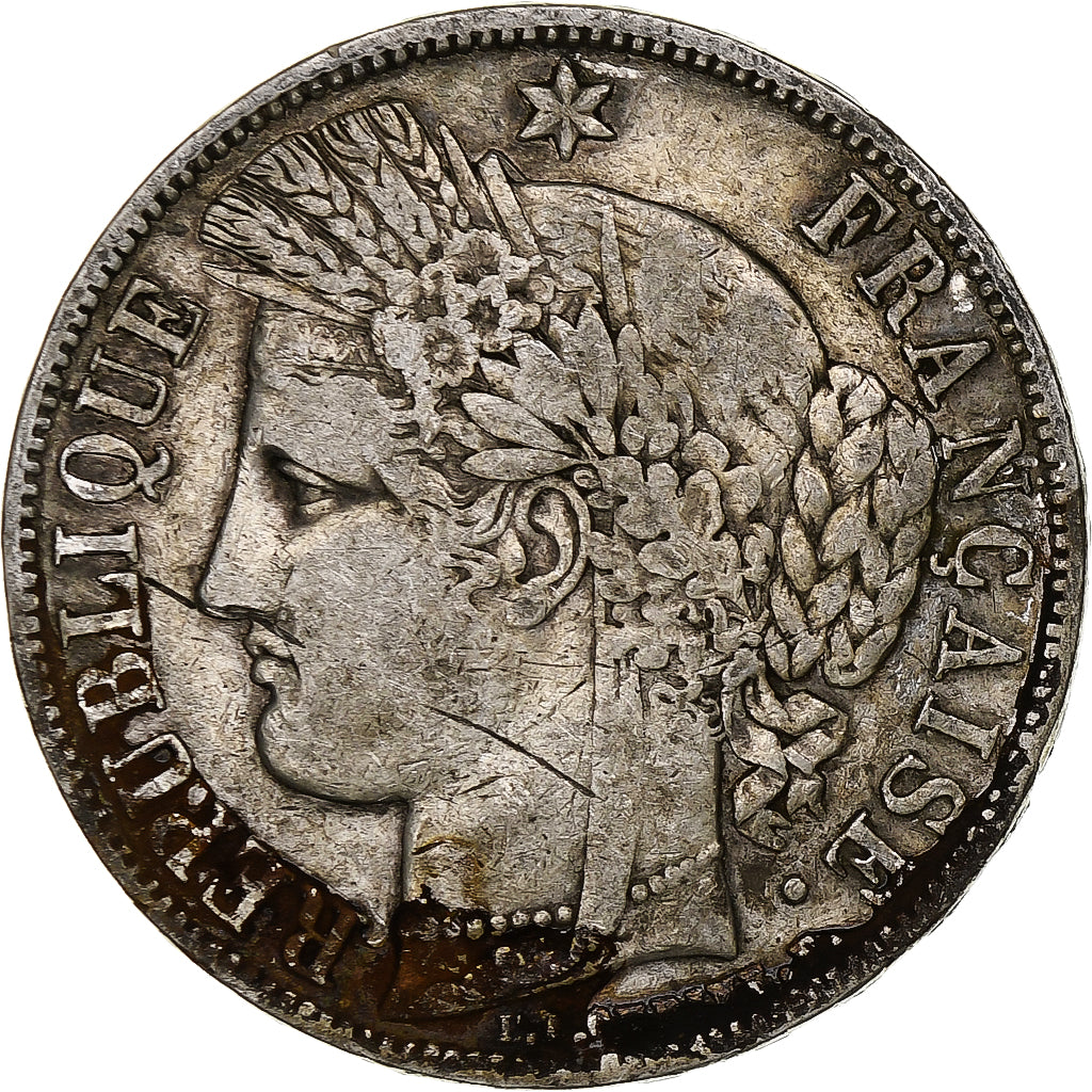 Francia, 5 Francs, Cérès, 1850, Paris, Plata, BC+, Gadoury:719, KM:761.1