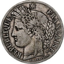 Francia, 5 Francs, Cérès, 1850, Paris, Plata, BC+, Gadoury:719, KM:761.1