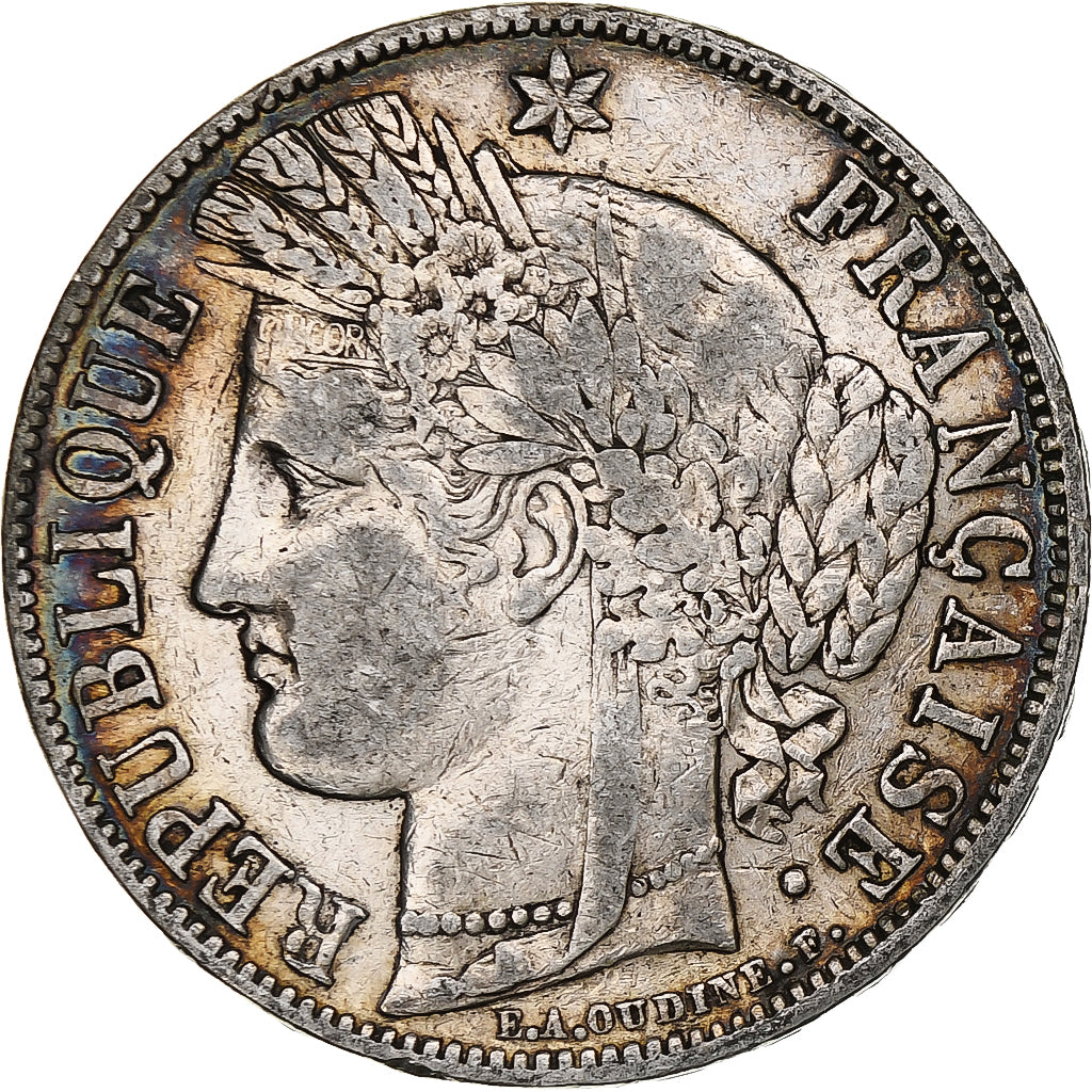 France, 5 Francs, Cérès, 1850, Paris, Silver, VF(30-35), Gadoury:719, KM:761.1