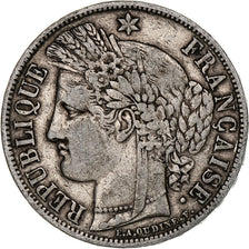 France, 5 Francs, Cérès, 1850, Paris, Silver, VF(30-35), Gadoury:719, KM:761.1