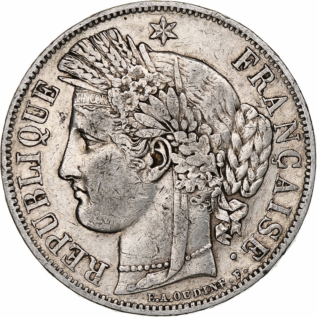 Francia, 5 Francs, Cérès, 1850, Paris, Argento, MB+, Gadoury:719, KM:761.1