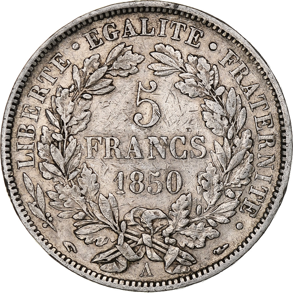 Francia, 5 Francs, Cérès, 1850, Paris, Argento, MB+, Gadoury:719, KM:761.1