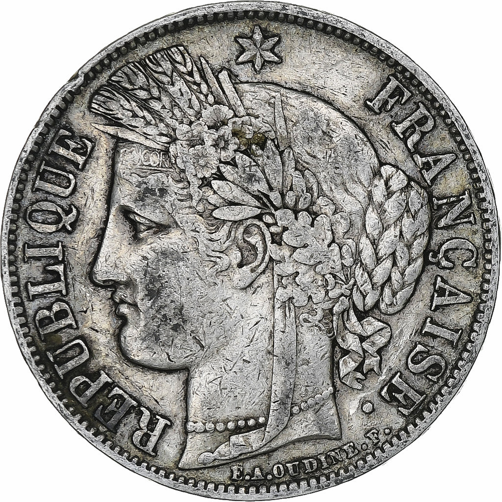 Frankrijk, 5 Francs, Cérès, 1851, Paris, Zilver, FR, Gadoury:719, KM:761.1