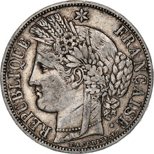 Francia, 5 Francs, Cérès, 1851, Paris, Plata, BC+, Gadoury:719, KM:761.1