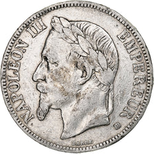 France, 5 Francs, Napoléon III, 1867, Strasbourg, Silver, VF(20-25), KM:799.2