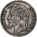França, Napoleon III, 5 Francs, 1868, Strasbourg, Prata, VF(20-25), Gadoury:739