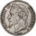 Francia, Napoleon III, 5 Francs, 1868, Strasbourg, Argento, MB, Gadoury:739