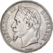 France, Napoleon III, 5 Francs, 1868, Strasbourg, Silver, VF(20-25), Gadoury:739