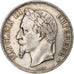 França, Napoleon III, 5 Francs, 1868, Strasbourg, Prata, VF(30-35), Gadoury:739