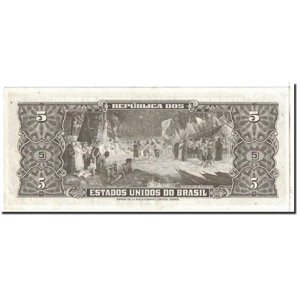 Billet, Brésil, 5 Cruzeiros, 1962, Undated, KM:176a, SUP