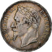 Francja, Napoleon III, 5 Francs, 1868, Strasbourg, Srebro, VF(30-35)
