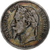 Francia, Napoleon III, 5 Francs, 1869, Strasbourg, Argento, MB, Gadoury:739