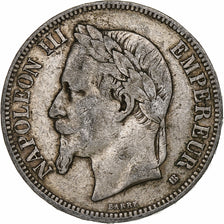 France, Napoléon III, 5 Francs, 1869, Strasbourg, Argent, TB, Gadoury:739