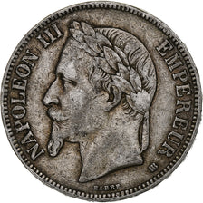 France, Napoleon III, 5 Francs, 1869, Strasbourg, Silver, VF(30-35)