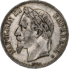 France, Napoléon III, 5 Francs, 1869, Strasbourg, Argent, TB+, Gadoury:739