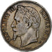 França, Napoleon III, 5 Francs, 1869, Strasbourg, Prata, VF(30-35)