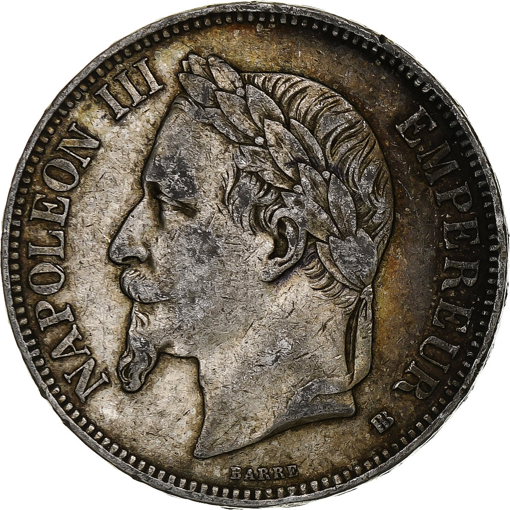 France, Napoléon III, 5 Francs, 1869, Strasbourg, Argent, TB+, Gadoury:739