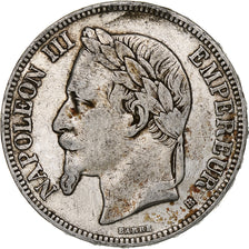 France, Napoleon III, 5 Francs, 1870, Strasbourg, Silver, VF(20-25)