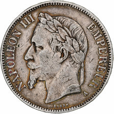 France, Napoleon III, 5 Francs, 1867, Paris, Silver, VF(20-25), KM:799.1