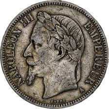 France, Napoleon III, 5 Francs, 1867, Paris, Silver, VF(20-25), KM:799.1