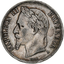 France, Napoleon III, 5 Francs, 1867, Paris, Silver, VF(20-25), KM:799.1