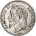 Francia, Napoleon III, 5 Francs, 1867, Paris, Plata, BC+, KM:799.1