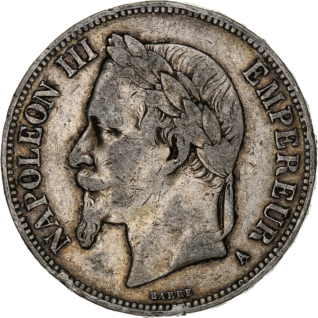 France, Napoléon III, 5 Francs, 1870, Paris, Argent, TB, Gadoury:739, KM:799.1