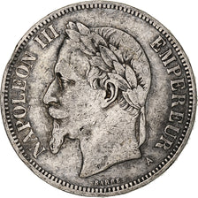 Frankreich, Napoleon III, 5 Francs, 1870, Paris, Silber, S, Gadoury:739
