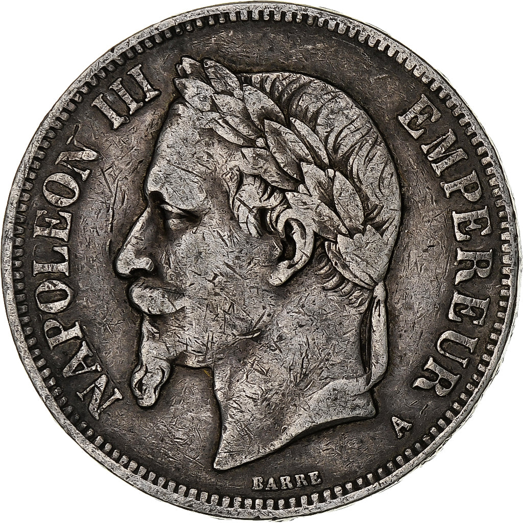 Frankrijk, Napoleon III, 5 Francs, 1870, Paris, Zilver, FR+, Gadoury:739