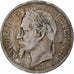 França, Napoleon III, 5 Francs, 1870, Paris, Prata, VF(20-25), Gadoury:739
