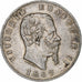 Italie, Vittorio Emanuele II, 5 Lire, 1869, Milan, Argent, TB, KM:8.3