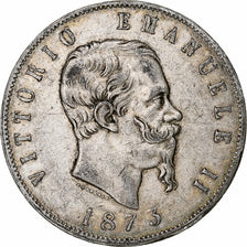 Italy, Vittorio Emanuele II, 5 Lire, 1873, Milan, Silver, VF(20-25), KM:8.3