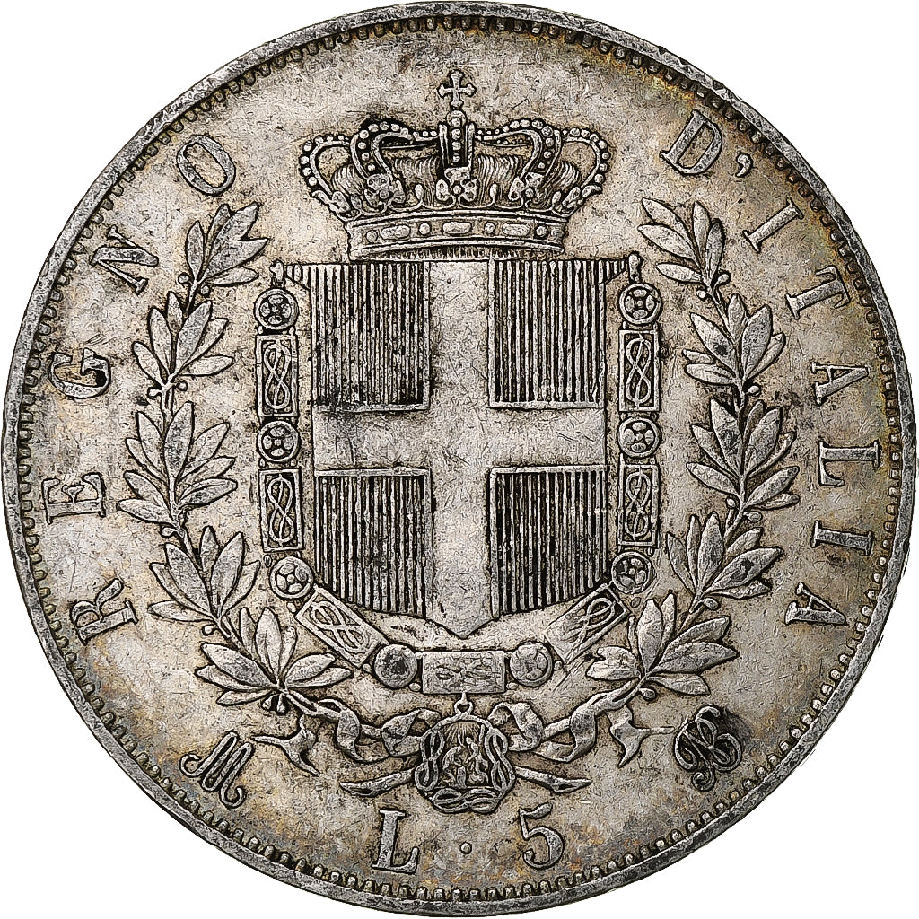Italy, Vittorio Emanuele II, 5 Lire, 1873, Milan, Silver, VF(20-25), KM:8.3