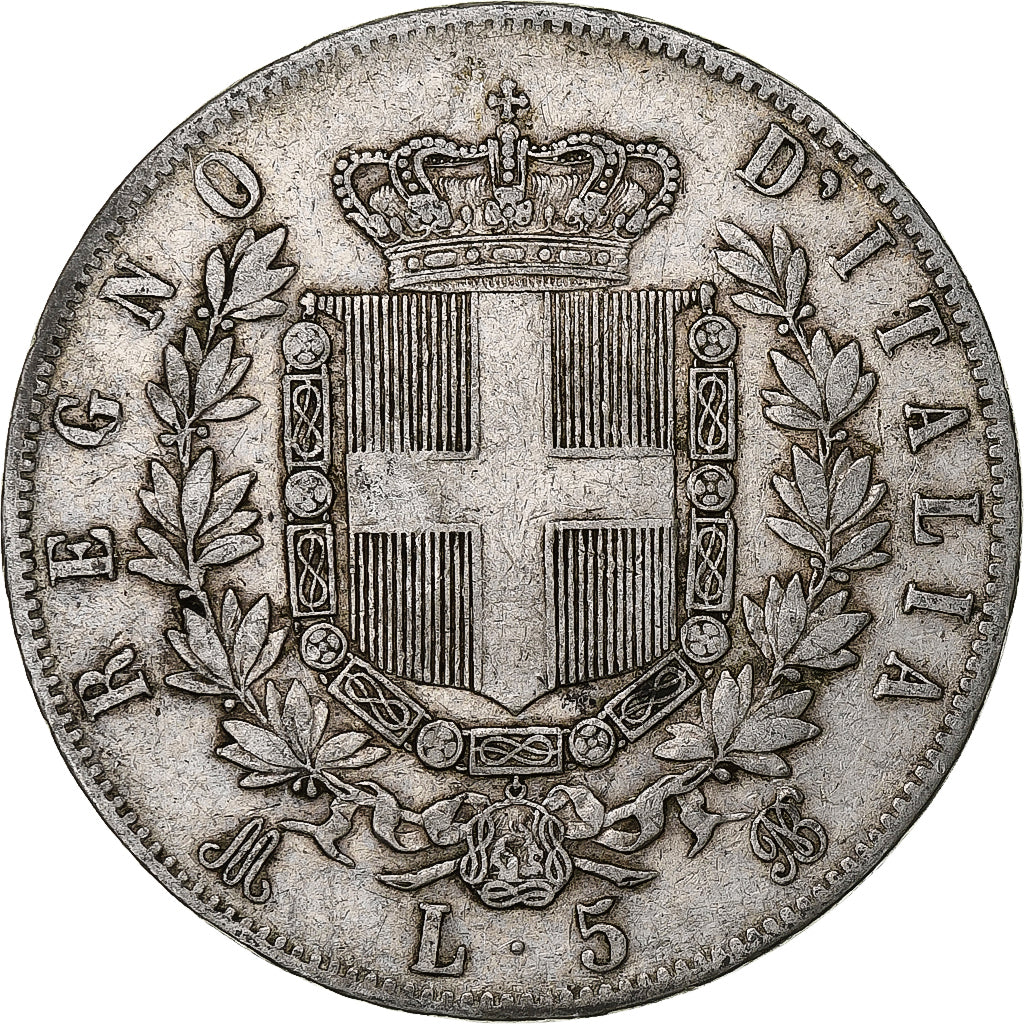 Italy, Vittorio Emanuele II, 5 Lire, 1873, Milan, Silver, VF(20-25), KM:8.3