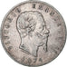 Italia, Vittorio Emanuele II, 5 Lire, 1874, Milan, Argento, MB, KM:8.3